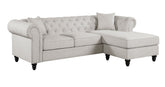 Coaster Cecilia Upholstered Tufted Sectional Oatmeal Model 509457